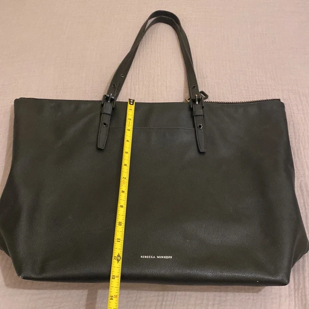 Rebecca Mincoff Black Leather Tote Bag